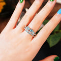 Japanese Romantic Sweet Double Layer Geometric Ring, Vintage X Shape Hollow Out Finger Jewelry view 4