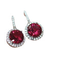 Luxury Round Cubic Zirconia Stud Earrings For Women, Pave Set OL Fashion Versatile Ear Jewelry view 5