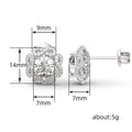 Gorgeous Micro Pave Zircon Flower Stud Earrings For Women Small Daily Commuter Jewelry view 5