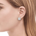 Gorgeous Micro Pave Zircon Flower Stud Earrings For Women Small Daily Commuter Jewelry view 4