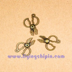 Vintage Alloy Scissor Charm Pendant 27x20mm for DIY Jewelry