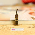 Alloy Tower Clock Charm Pendant 27x6mm