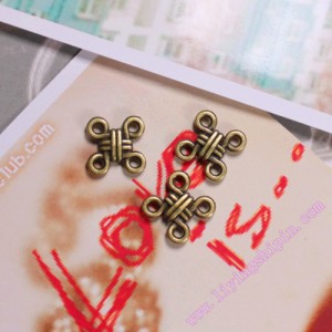 China Map Alloy Charm Pendant 11mm