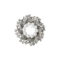 Alloy Pearl Rhinestone Floral Wreath Brooch Pin For Womens Apparel view 5