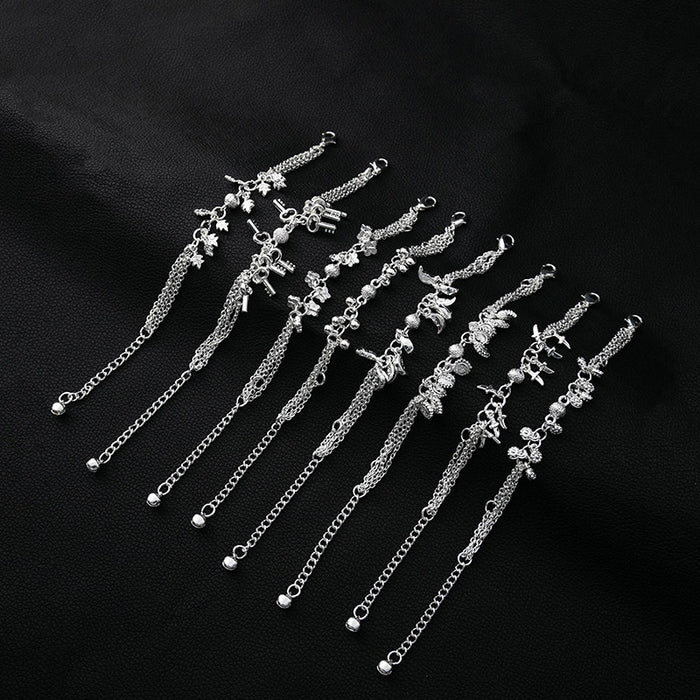 European American Metal Butterfly Bracelet For Women Niche Minimalist Sun Key Adjustable Hand Jewelry