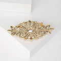 Alloy Crystal Rhinestone Floral Brooch For Versatile Apparel Decoration view 3