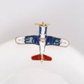 Alloy Enamel Airplane Brooch Russian Style Unisex Lapel Badge view 5