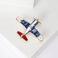 Alloy Enamel Airplane Brooch Russian Style Unisex Lapel Badge view 2