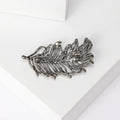 Vintage Alloy Feather Brooch For Elegant Coats Suits And Lapels view 3