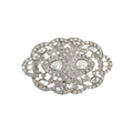 Hollow Alloy Rhinestone Pattern Brooch For Coat And Apparel Decoration view 5