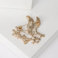 Alloy Plum Blossom Crane Brooch For Women's Suit Lapel Decoration view 3