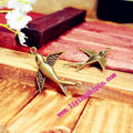 37x30mm Double Swallow Alloy Charm Pendant