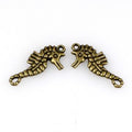Double-Sided Seahorse Alloy Charm Pendant 32x16mm