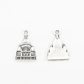 Antique Silver Zinc Alloy Castle Charm Pendant for DIY Necklace Bracelet Jewelry Making view 2