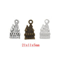 Zinc Alloy Castle Charm Pendant for DIY Necklace Bracelet Jewelry Making view 1