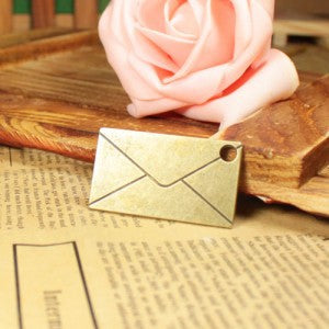 Alloy Envelope Letter Charm Pendant