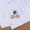 Heart Shaped Large Hole Beads in Three Metal Tone Finishes view 2