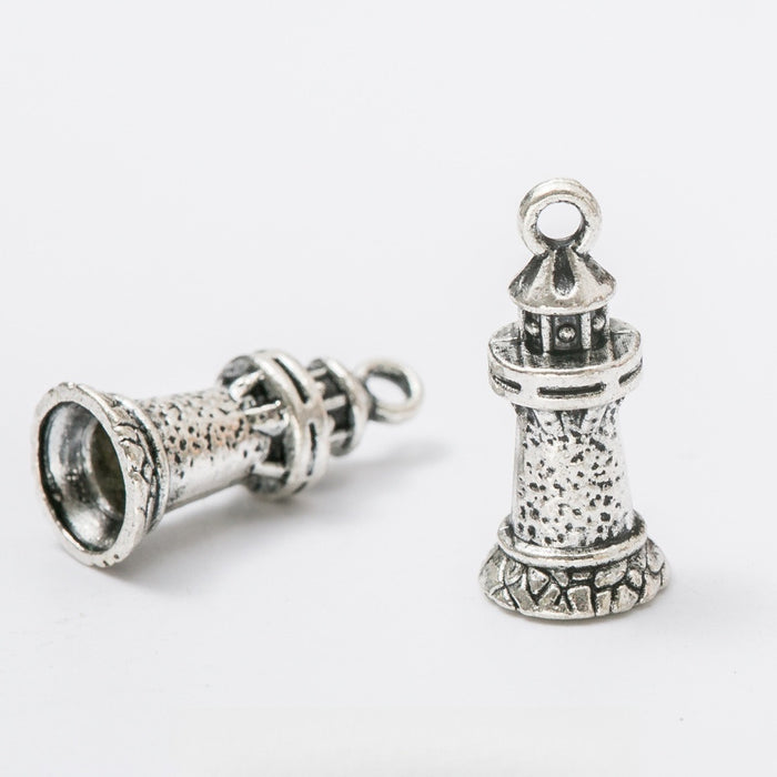 Antique Silver Zinc Alloy Lighthouse Charm Pendant for DIY Necklace Bracelet Jewelry Making