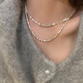 Korean Style Copper Geometric Square Pendant Necklace Minimalist Light Luxury Collarbone Jewelry view 1