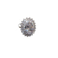 Gold Plated Zircon Oval Open Ring Vintage Palace Style Light Luxury Fashion Jewelry view 5