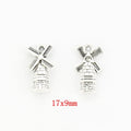 Antique Silver Zinc Alloy Windmill Charm Pendant for DIY Necklace Bracelet Jewelry Making view 1