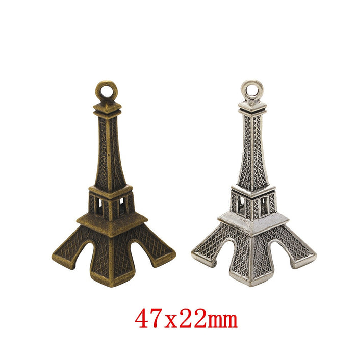 Zinc Alloy Eiffel Tower Charm Pendant No.753209 for DIY Necklace Bracelet Jewelry Making