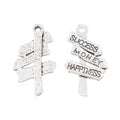 Antique Silver Zinc Alloy Signpost Charm Pendant for DIY Necklace Bracelet Jewelry Making view 2