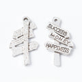 Antique Silver Zinc Alloy Signpost Charm Pendant for DIY Necklace Bracelet Jewelry Making view 1