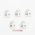 Antique Silver Zinc Alloy House Charm Pendant No.029657 for DIY Necklace Bracelet Jewelry Making view 1