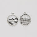 Antique Silver Zinc Alloy House Charm Pendant No.021303 for DIY Necklace Bracelet Jewelry Making view 1