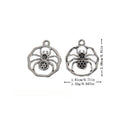 Zinc Alloy Spider Web Charm Pendant for DIY Necklace Bracelet Jewelry Making view 3