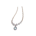 Light Luxury French Teardrop Faux Pearl Zircon Necklace Hepburn Style Clavicle Choker view 5
