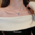 Light Luxury French Teardrop Faux Pearl Zircon Necklace Hepburn Style Clavicle Choker view 1
