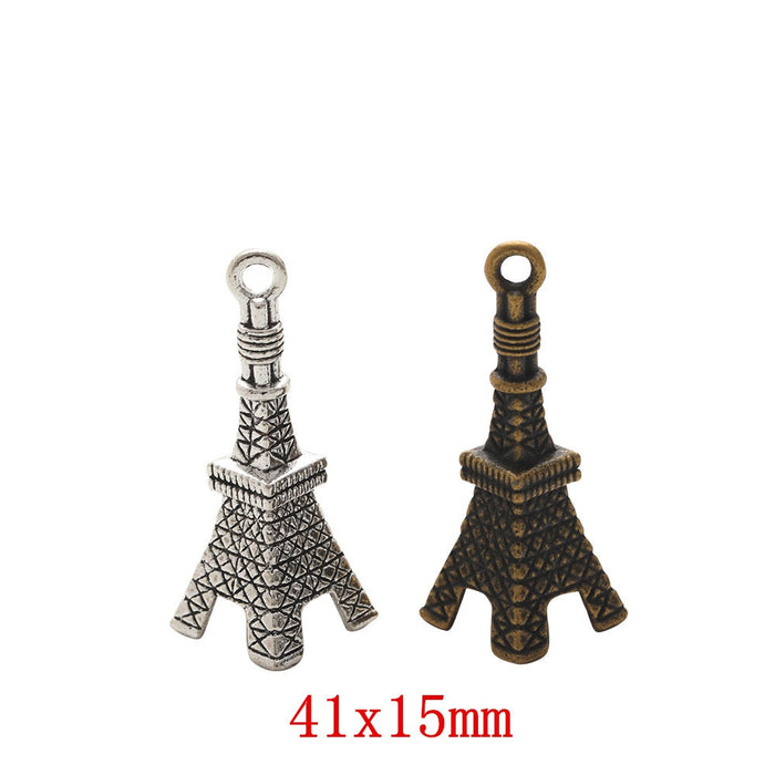 Zinc Alloy Eiffel Tower Charm Pendant No.174705 for DIY Necklace Bracelet Jewelry Making