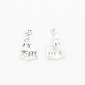 Antique Silver Zinc Alloy Castle Charm Pendant No.850968 for DIY Necklace Bracelet Jewelry Making view 2