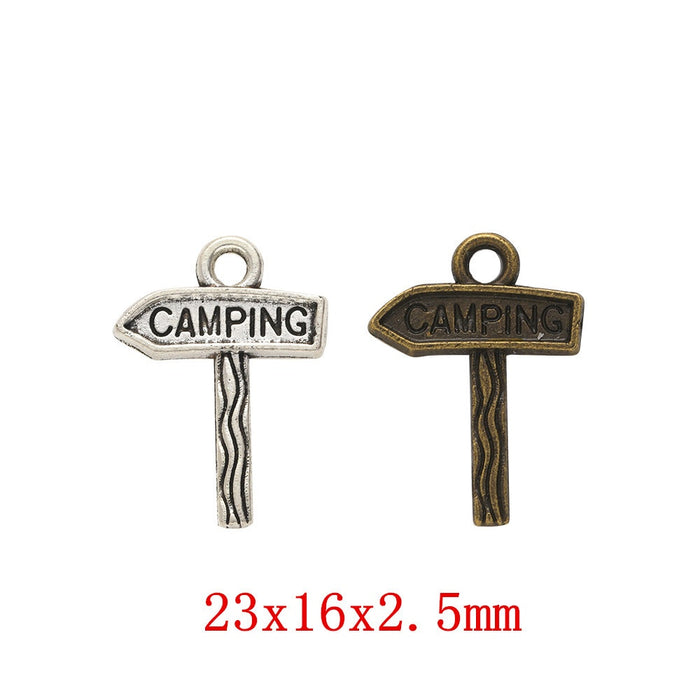 Zinc Alloy Signpost Charm Pendant for DIY Necklace Bracelet Jewelry Making