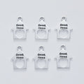 Antique Silver Zinc Alloy House Charm Pendant for DIY Necklace Bracelet Jewelry Making view 1