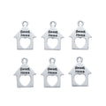 Antique Silver Zinc Alloy House Charm Pendant for DIY Necklace Bracelet Jewelry Making view 2