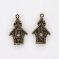 Zinc Alloy Birdhouse Charm Pendant for DIY Necklace Bracelet Jewelry Making view 3