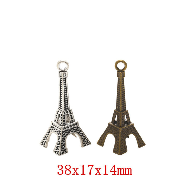 Zinc Alloy Eiffel Tower Charm Pendant No.015519 for DIY Necklace Bracelet Jewelry Making
