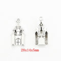 Antique Silver Zinc Alloy Castle Charm Pendant No.863559 for DIY Necklace Bracelet Jewelry Making view 1