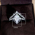 European Couple Matching Ring Set For Women, Teardrop Lace Crown Stackable Finger Jewelry view 4
