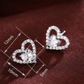 Valentine Gift Box Heart Stud Earrings Fashion Commuter Birthday Gift Jewelry For Women view 5