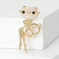 Alloy Cat Eye Fox Brooch Pin For Suits Coats And Lapels view 5