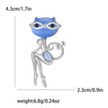 Alloy Cat Eye Fox Brooch Pin For Suits Coats And Lapels view 6