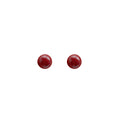 Elegant Screw Back Red Pearl Ball Cartilage Studs Alloy Silver Needle Daily Sleep Friendly Earrings view 5