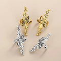 Korean Light Luxury Plant Grass Ear Clips, No Piercing Women's Fashion Earrings view 2