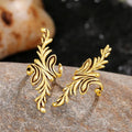 Korean Light Luxury Plant Grass Ear Clips, No Piercing Women's Fashion Earrings view 3
