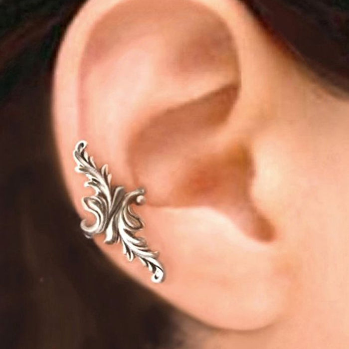 Korean Light Luxury Plant Grass Ear Clips, No Piercing Women's Fashion Earrings