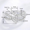 Sparkling Swing Arm Line Wedding Ring For Women, Fashion Bridal Ceremony Finger Jewelry view 4